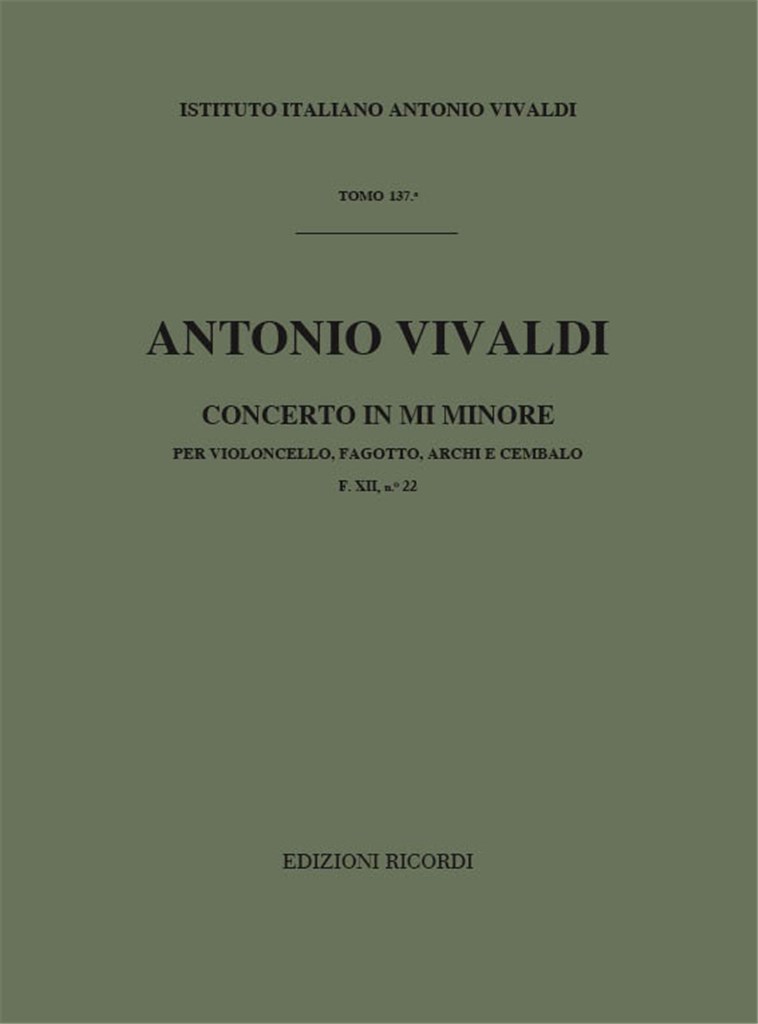 Concerti Per Strumenti Diversi, Archi E B.C.: In